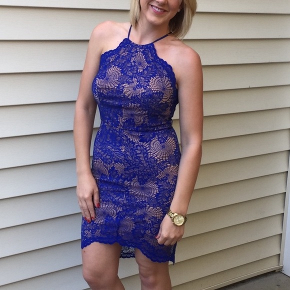 B.Darlin blue dress size 9/10 - Picture 9 of 9